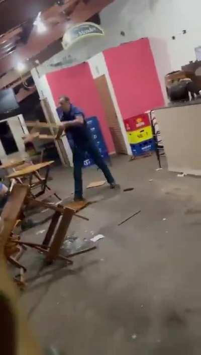 If the one in red had a good aim