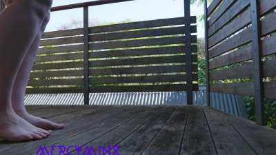 OMG I couldn't stand it and I had to pee outside after being locked out