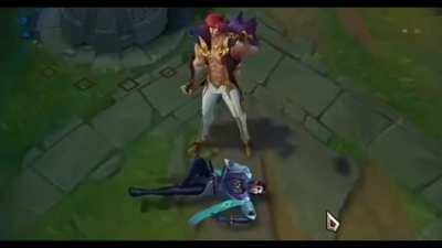 Sett bullying aphelios in game