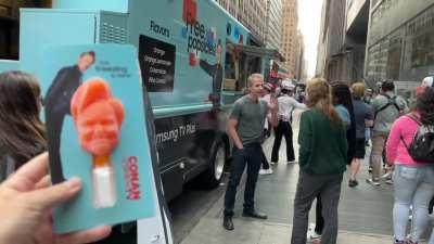 Conan pops with Jordan Schlansky. Confirmed - he is quite the gentleman (and tall! Just not when he stands next to Conan)