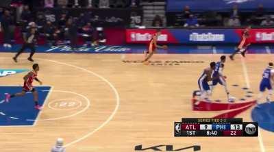 [Highlight] Embiid finishes the tough bucket and then gets the chasedown block on Capela