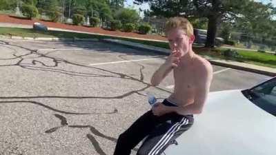 Putting On 10 Masks & Running 1 Km In 100°F Heat, After Smoking, To Prove Masks Can't Suffocate You