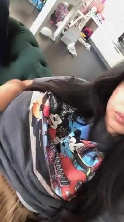 I love the reaction on men's faces when I show them my tits