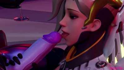 Widowmaker dominate Mercy (blowjob part) (neonsin) [overwatch]