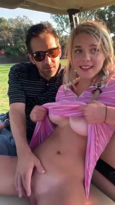Gabbie Golfing And Fucking.