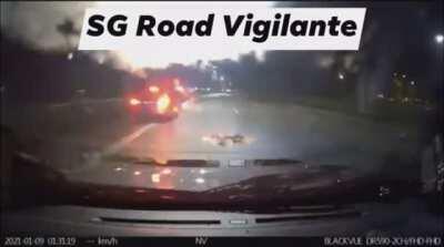 Risked the lives of others yet karma striked back.😂