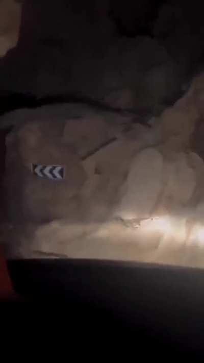 This tunnel uses a natural cave as a passage