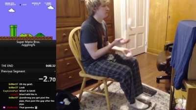 You're good at Mario? But are you blanket covering the screen, juggling and using the controller with your feet good?