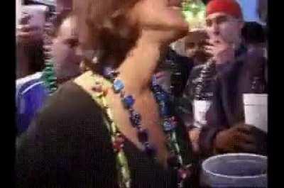 College Instructor Flashing Tits And Pussy At Mardi Gras