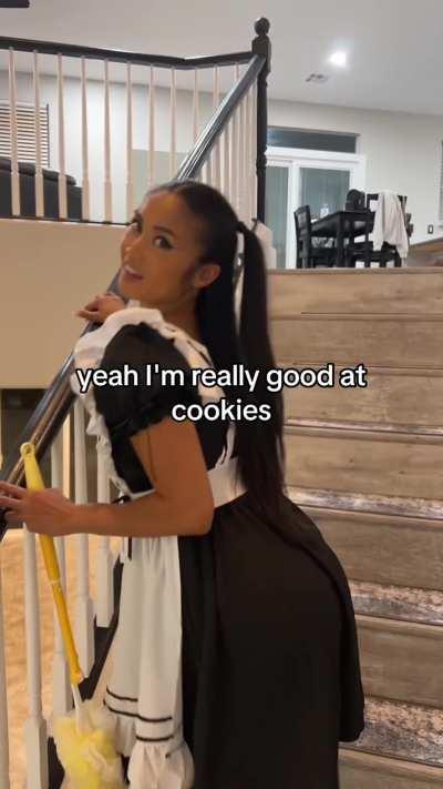 Naughty maid will clean anywhere