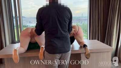 This spanking was fantastic 🤤 and then our cheeks were spread open for everyone to see🙈 I can still feel the butt plug pulsing.. [F][F]