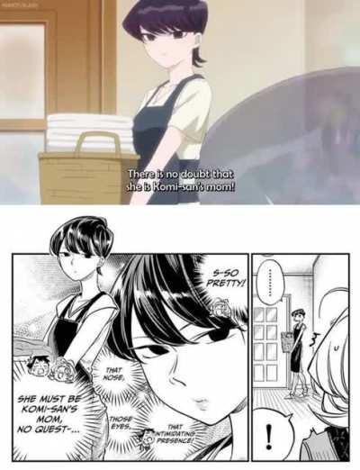 🎶Komi's mom has got it going on🎶 - Anime & Manga side by side