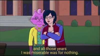 I&rsquo;m new to this sub but I haven&rsquo;t scene this part talked about yet. By far my favorite moment for Diane, I randomly think about it all the time. Diane finally accepts that her trauma doesn&rsquo;t need to be neatly packaged for consumption for it to have been r