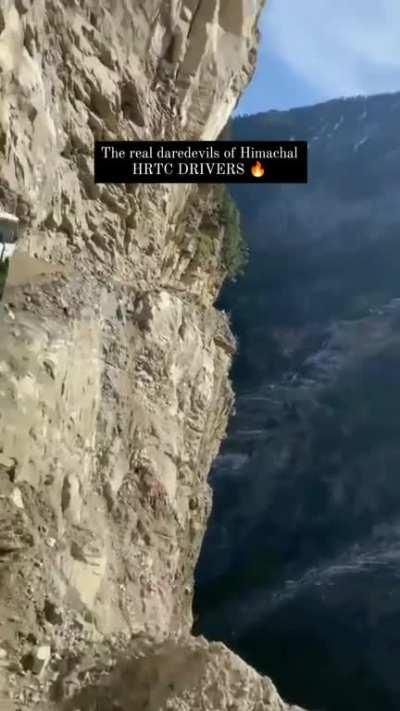 Driving bus on a mountain route