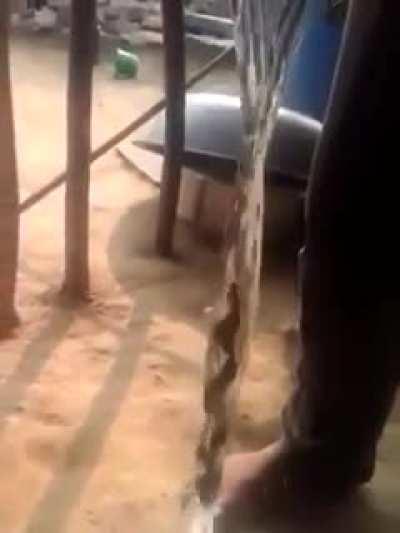 This carved stick that can rise through water