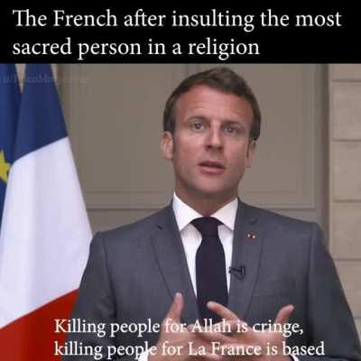 And now, a word from French president, Macron