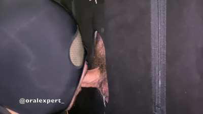 Straight hung guy visited my Gloryhole and came down my throat (I had consent to record and post)