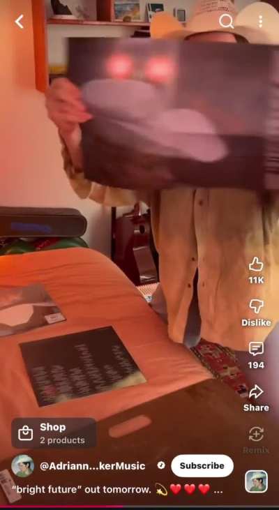 Adrienne Lenkers album release[0:44] [aggressive] [no talking] [scratching]