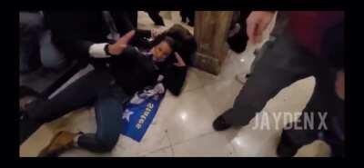 Clearest view of a terrorist attempting to breach the barrier behind which the VP, VP-Elect, Senators, Congresspeople, and staffers were.