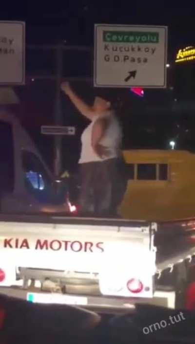 Dancing in the back of a pickup