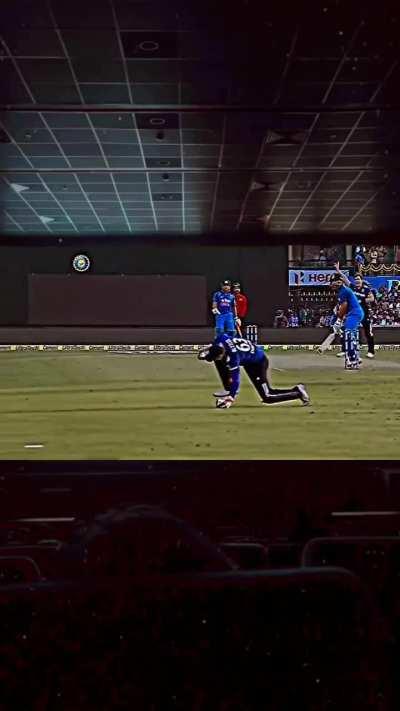 Dhoni pulling down unpires trousers in full public view. 