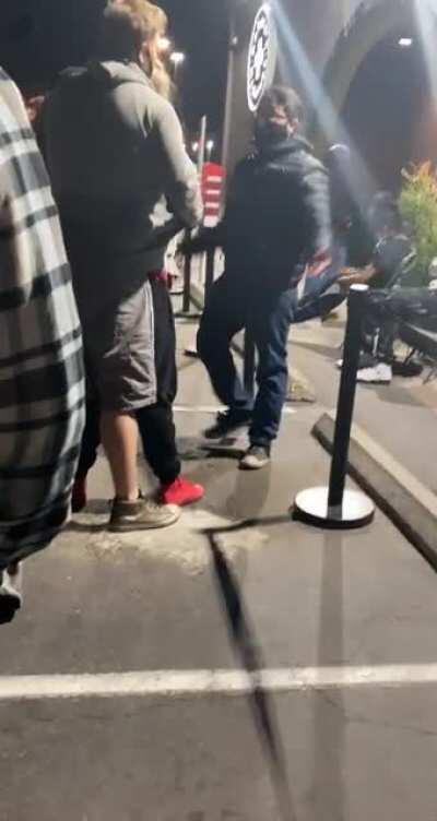 Guy calls girl a bitch and gets rocked by her boyfriend (details in comments)