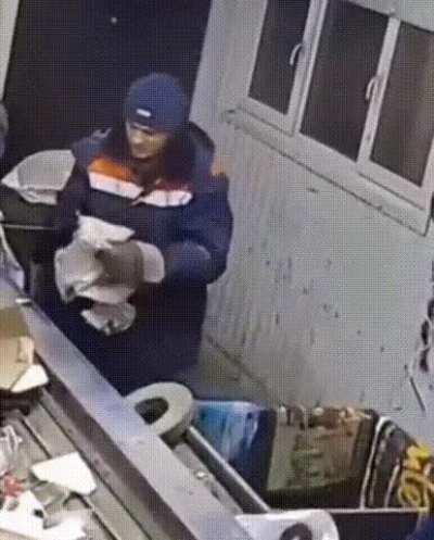 Guy loses faith in humanity after saving a cat from a trash cutting machine (original post link in comments)