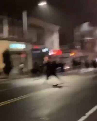 Philadelphia police retreat from violent mob of progressive/Democrat BLM protestors hurling objects