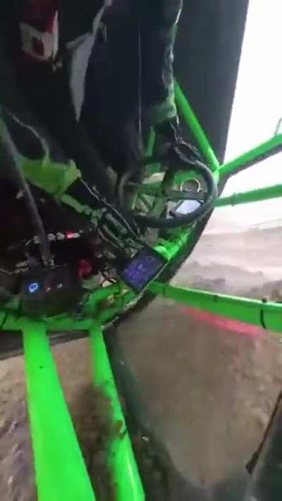 Perspective from a monster truck driver