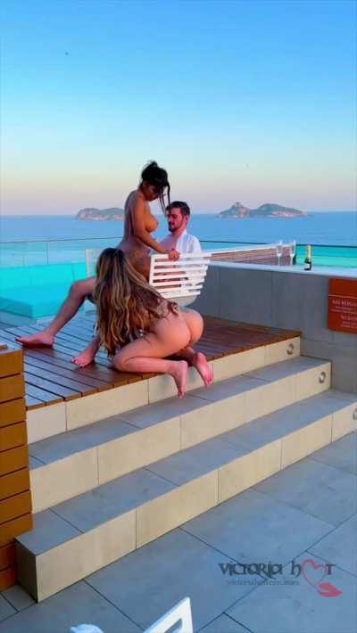 Fucking with my blond friend and your BWC boyfriend!!!