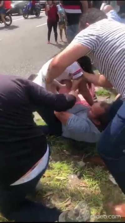 A car fell through a sinkhole in my town in Brazil. I guess I have a new phobia now.