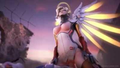 Mercy getting pounded from below (Ellowas, Volkor)