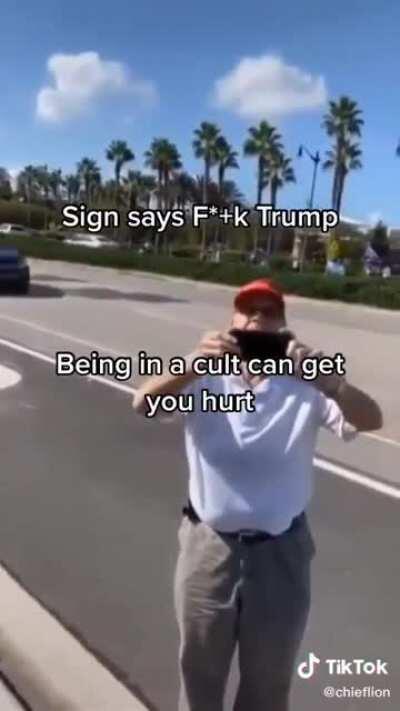 Trump Supporter Goes Out Of His Way To Cause Problems