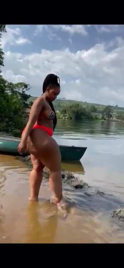 Monster cheeks at the beach