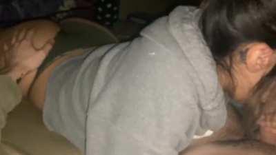 The Way She Squeezes Her Ass While Sucking