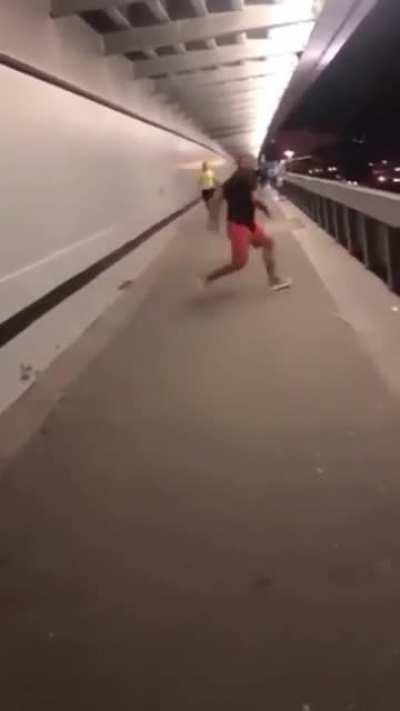 Let me do a backflip fast