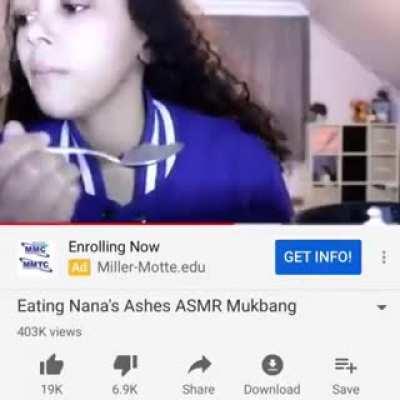 Eating Nana's Ahses ASMR Mukbang