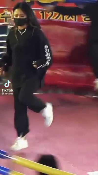 Having a blast on a spinning ride