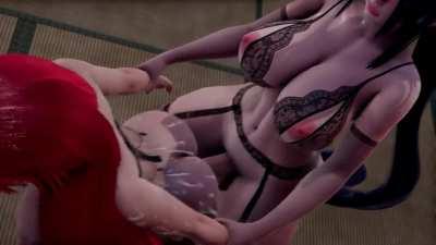 Akeno fuck Rias ( vldstudio) [ DxD ]