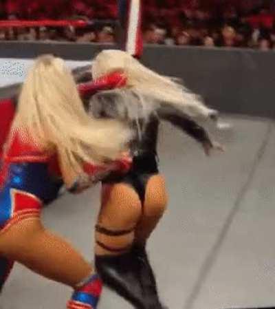 Lana wedgies Liv Morgan