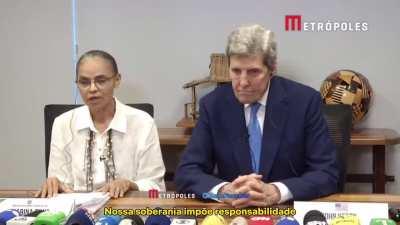 Marina Silva se irrita com fala de John Kerry e defende a soberania do Brasil sobre a amazonia