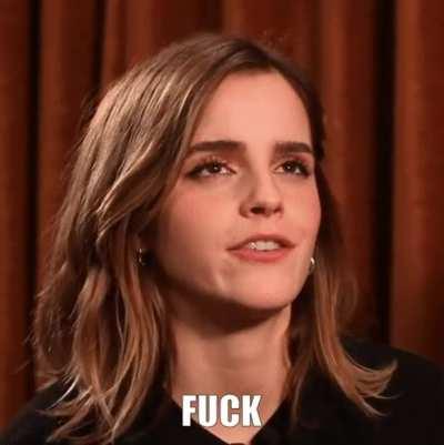 Emma Watson Face when you Slide your Cock in her Ass without any Lube.