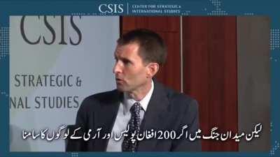 Carter Malkasian (former US state department official in Afghanistan): 