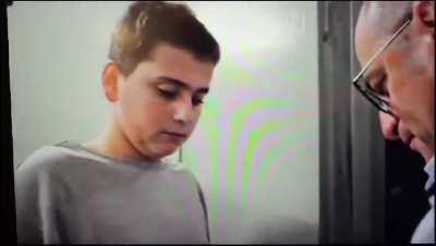 Cynical use of kids telling media Israeli guards broke his arms, yet footage show his real condition when released from custody