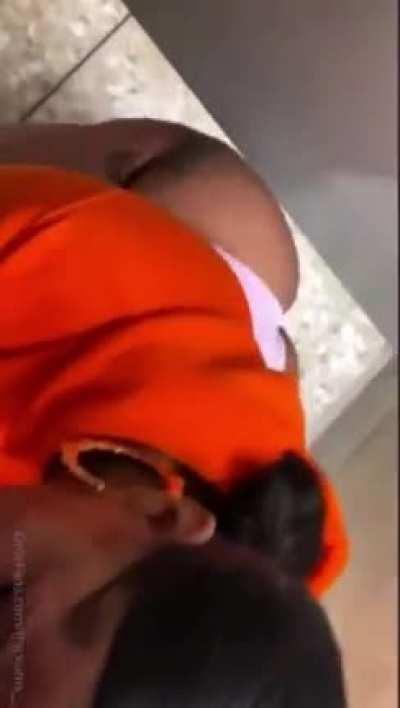 Took her and her fat ass to a bathroom stall