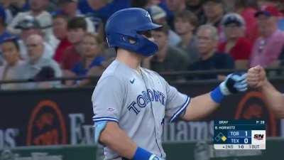 [Highlight] [Highlight] Spencer Horwitz lines a single into right field for his first major league hit in his first career at-bat