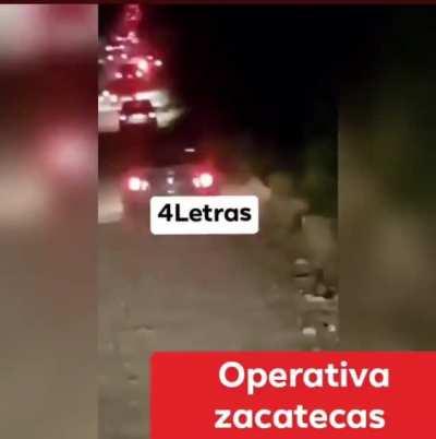 Zacatecas; alleged convoy of CJNG patrolling unsure of date of video page posted it today