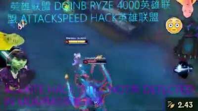 DOINB RYZE HACK？英雄联盟 400 CS 24 MIN