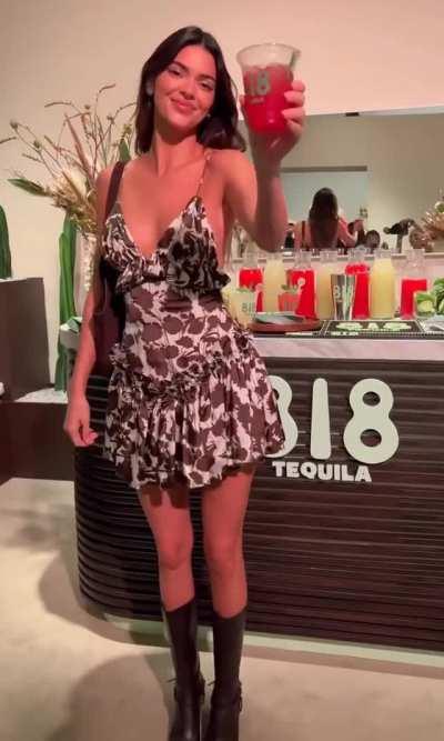 In a dress for 818 event