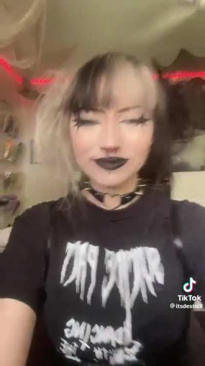 Goth girl kisses you